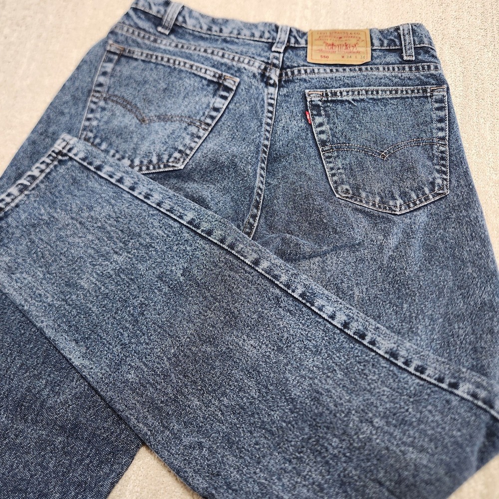 Vintage Levis 550‎ Jeans Men 32x33 *READ Relaxed Taper USA Made Stonewash Denim